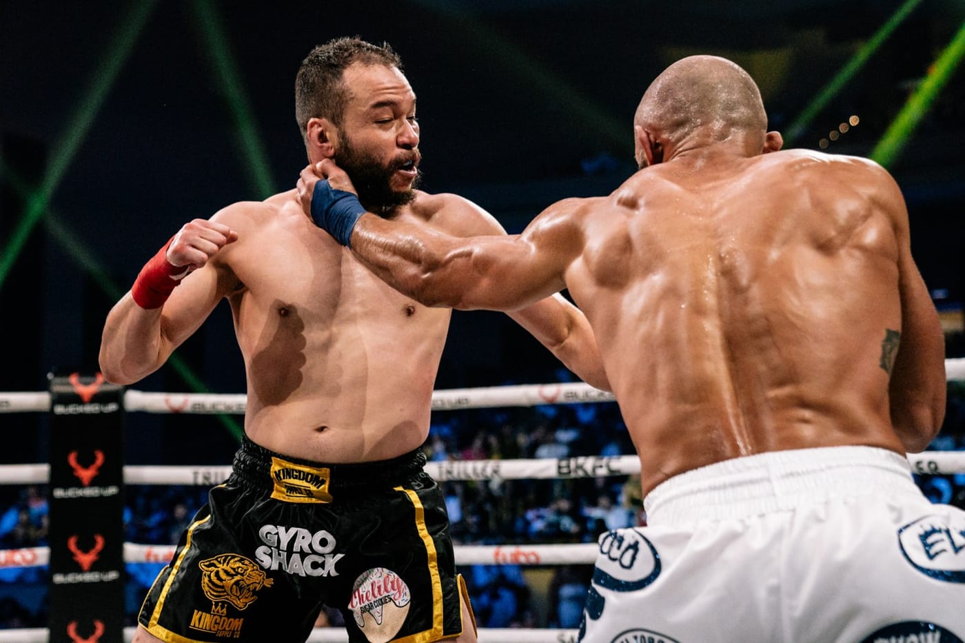 Edgard Plazaola landing a right hand during a BKFC bare-knuckle bout